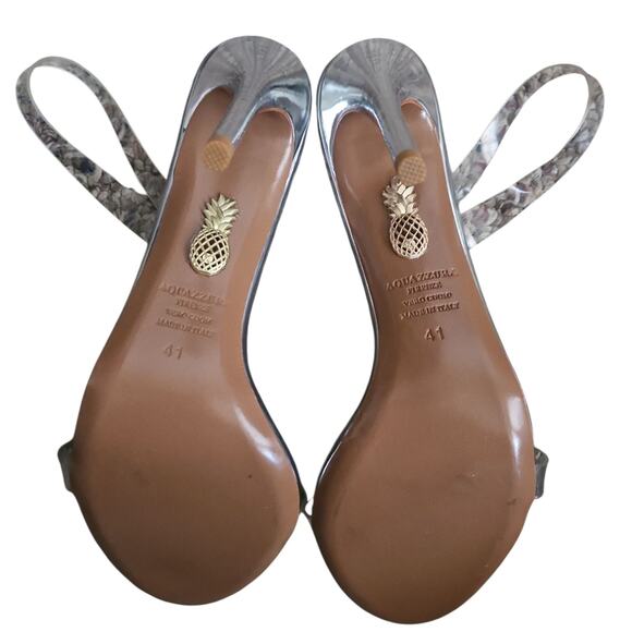 Aquazzura So Nude 105mm Metallic Plexi See-Through Heels EU41 - Picture 7 of 7